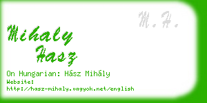 mihaly hasz business card
